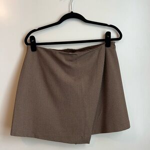 Abercrombie & Fitch High Rise Tailored Wrap Mini Skort